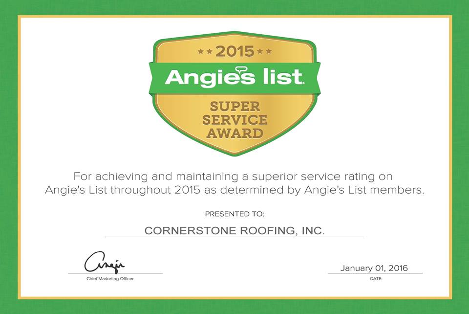 2015 Angie’s List Super Service Award Winner