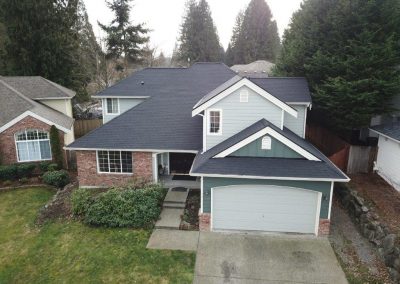 CertainTeed Landmark Cinder Black Asphalt Composition Shingle New Roof Replacement in Lynnwood Washington