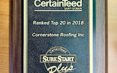 Cornerstone Roofing Recognized As CertainTeed Top North American Roofing Contractor (#1 in WA, #17 in US)